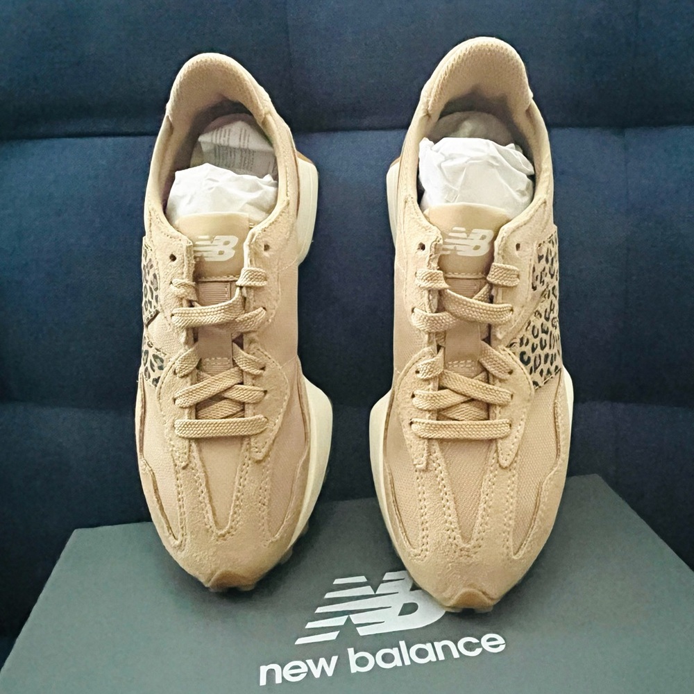 New Balance 327 Animal Print Women's Sneakers Shoes Beige Leopard size 6.5 - Picture 13 of 13
